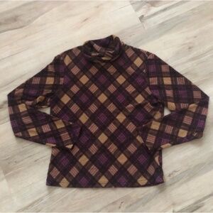 Metallic Festive Holiday Turtleneck Top